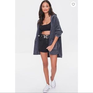 Reverse Fleece Cardigan